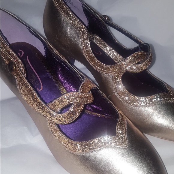 Poetic License gold dorothys dream shoes glitter Size 8 - Picture 7 of 11